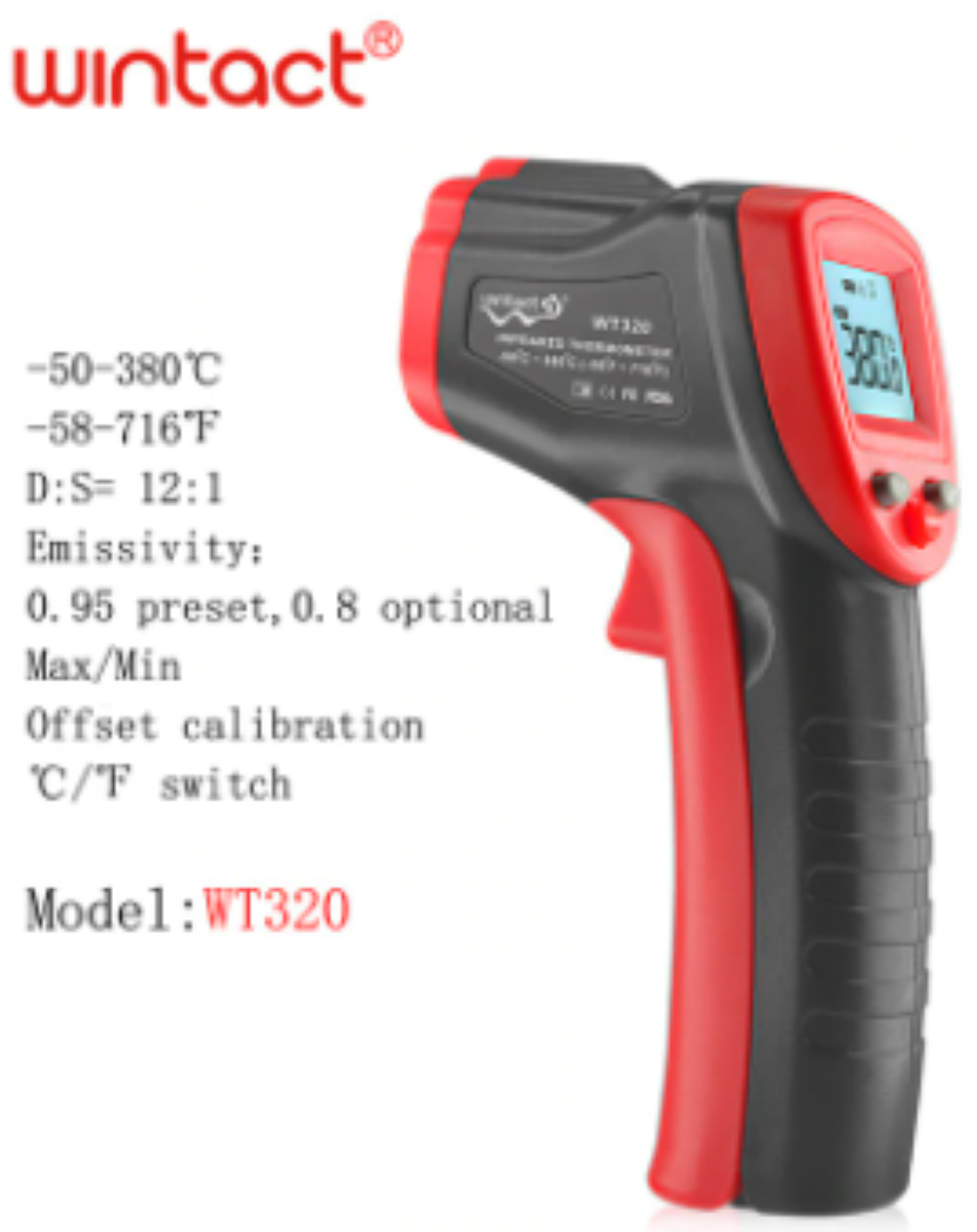 380C Kitchen Laser Infrared Thermometer Temperature Gun