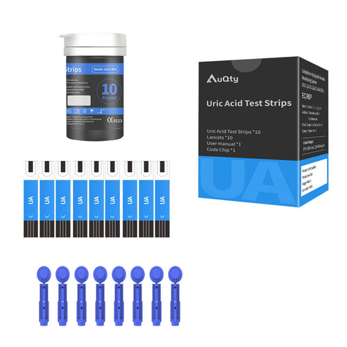 AuQty Uric Acid Test Strips - 20pcs with Lancets