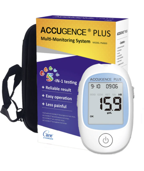 Accugence Multi-Function Blood Meter Uric Acid 25 Test Strips 25 Lancets