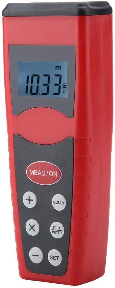 CP-3000 Ultrasonic Digital Laser Distance Meter Range Finder Back-lit Display