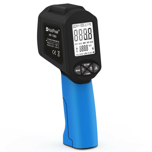 HoldPeak Infrared Thermometer -50°C to 1580°C, Non-Contact Dual Laser IR Gun