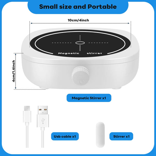 Magnetic Laboratory Stirrer Mini Mixer Stirring 1L  Apparatus Agitator 2000 RPM