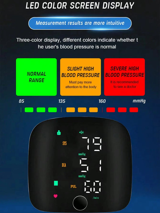 Blood Pressure Measuring Instrument Electronic Sphygmomanometer Wrist Type