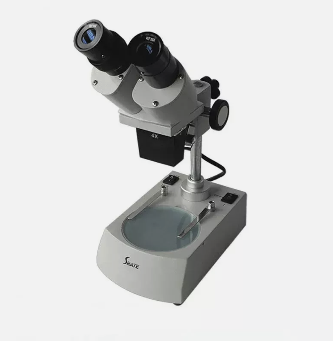 Microscope Binocular Stereo 40X Laboratory Scope 2 Built In Top & Bottom Lights