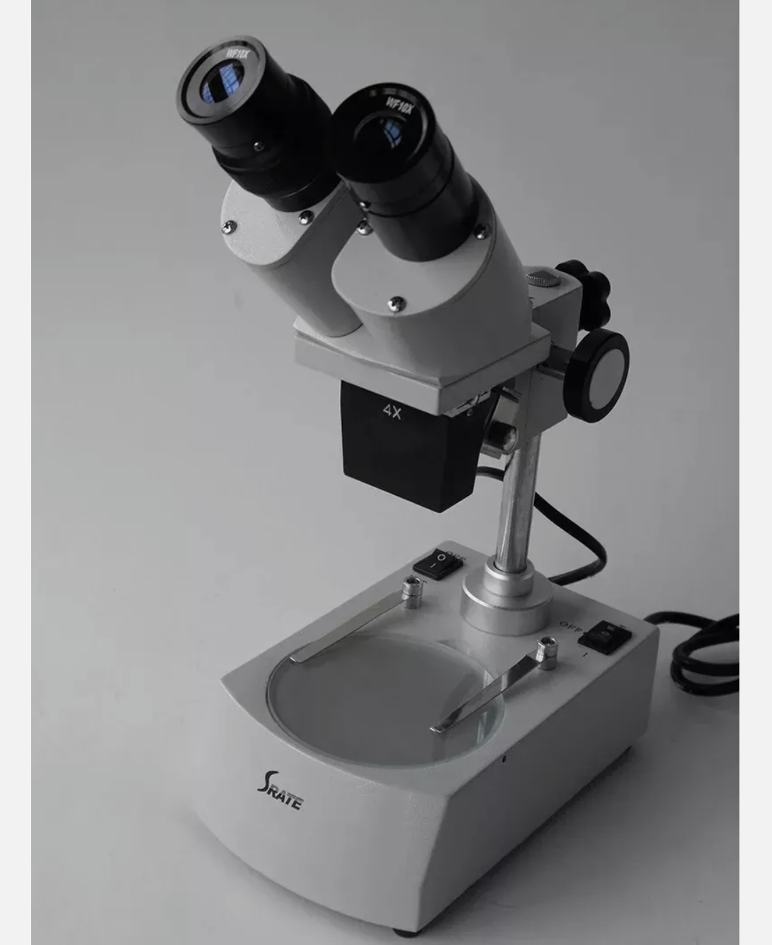 Microscope Binocular Stereo 40X Laboratory Scope 2 Built In Top & Bottom Lights