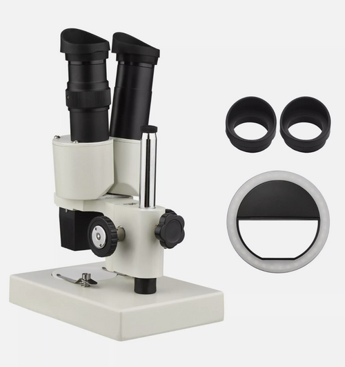 Microscope Binocular Stereo 20X 40X Laboratory Scope With LED Light Source