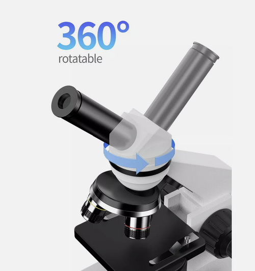 Microscope 100X-2500X Student Biological Top & Bottom LED Illuminated