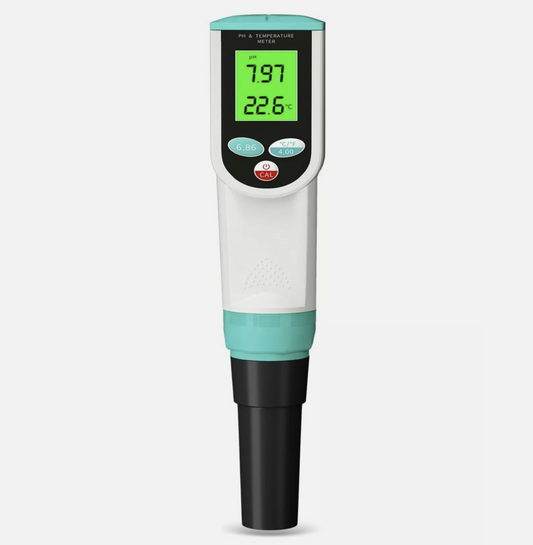 PH Meter Spear Tip Reads 0.00~14.00pH Temp ATC Test Meat Cheese Soil Creams