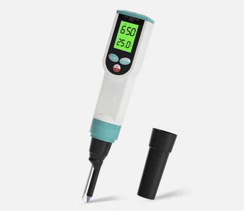 PH Meter Spear Tip Reads 0.00~14.00pH Temp ATC Test Meat Cheese Soil Creams