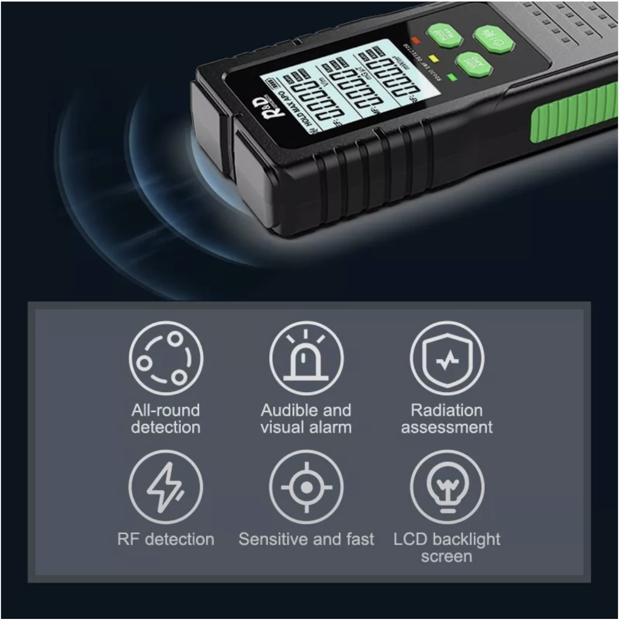 3in1 Multifunctional Portable Electric Field Magnetic Radio Frequency Detect Meter Electromagnetic Radiation Detector EMF Meter