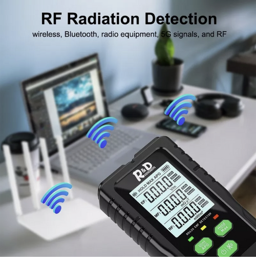 3in1 Multifunctional Portable Electric Field Magnetic Radio Frequency Detect Meter Electromagnetic Radiation Detector EMF Meter