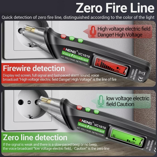 AC Voltage Detector Smart Non-Contact Voltage Tester Pen Meter Aneng VC1019