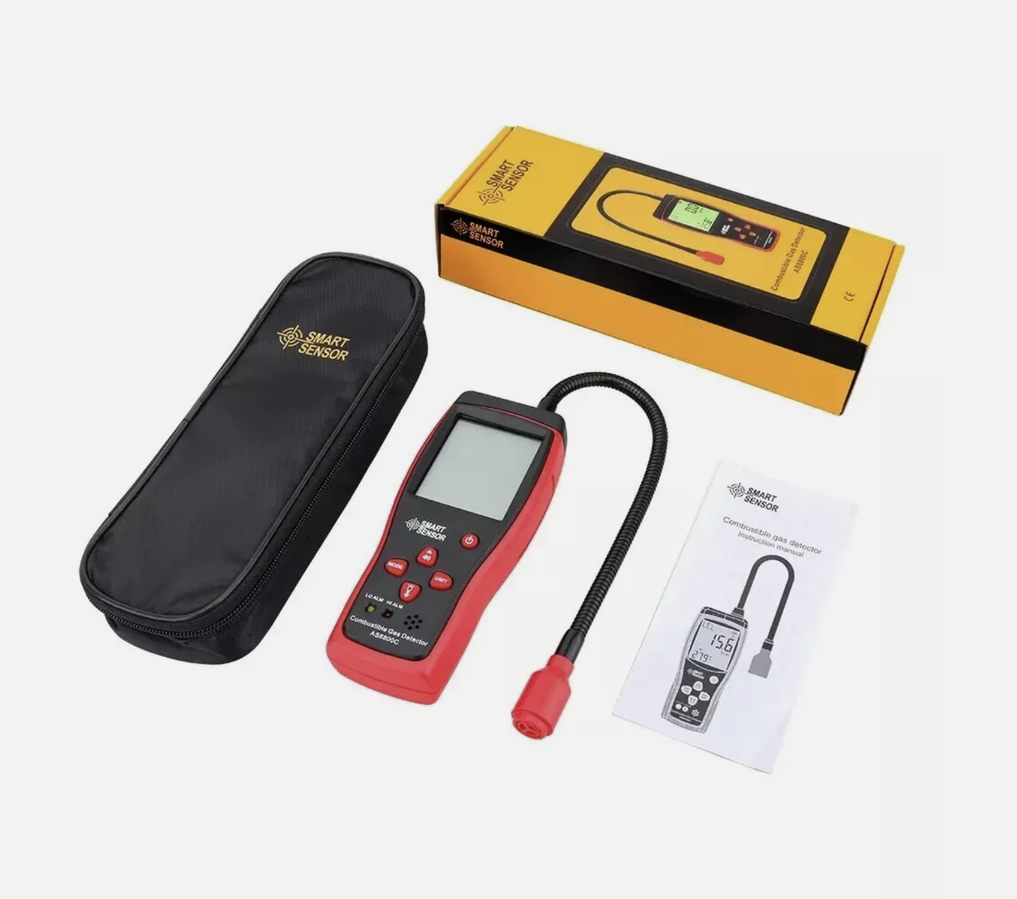 Combustible Gas Leak Detector 0-10000PPM Flammable Natural Methane