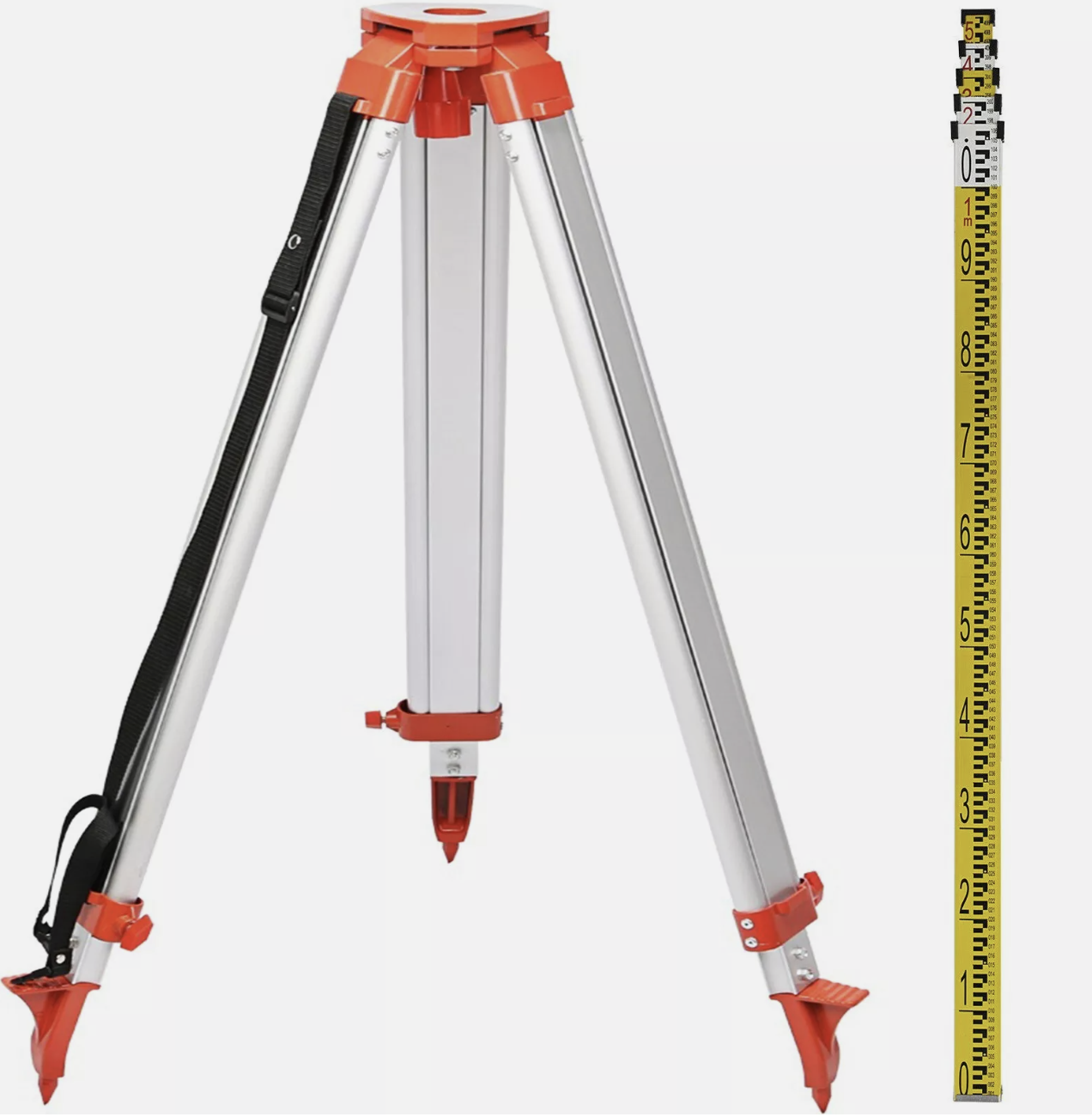 Aluminium Tripod Staff Kit for Rotary Laser Level Dumpy Levels