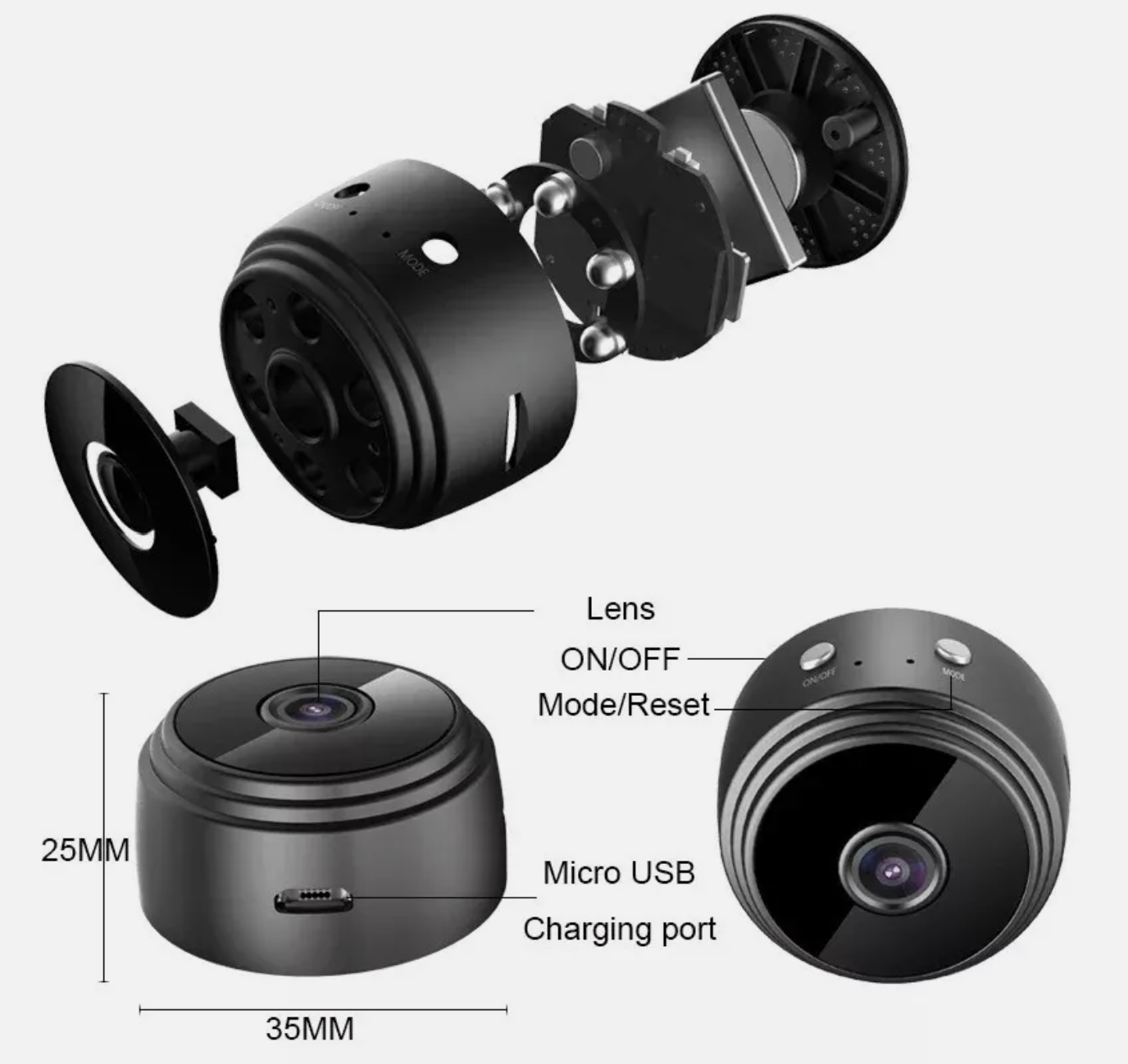 A9 Mini Camera 1080P Remote Monitor Motion Night Vision Surveillance Cameras