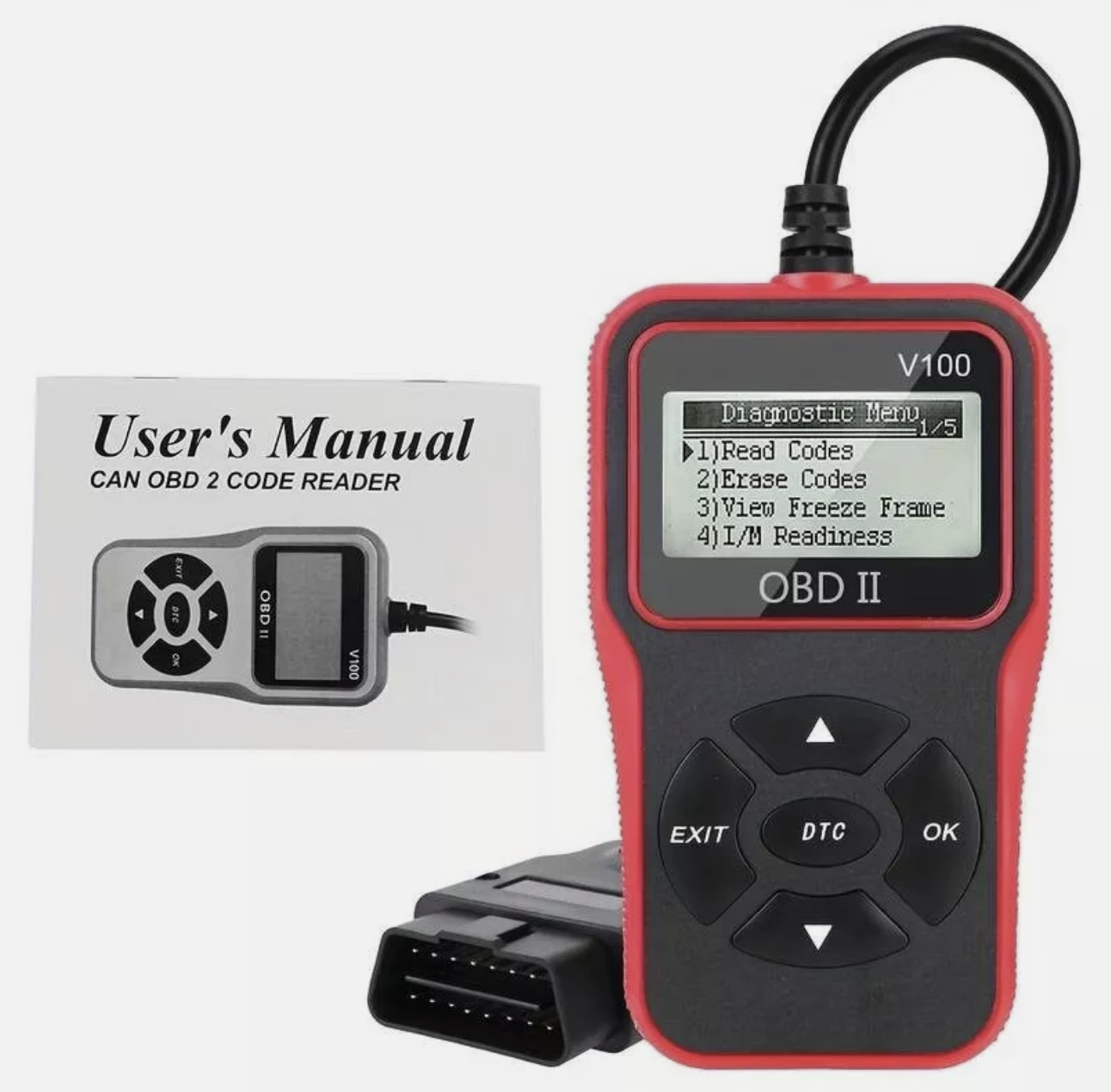 V100 OBD2 EOBD Code Reader Car Diagnostic Tool Digital Display Universal 12V 16