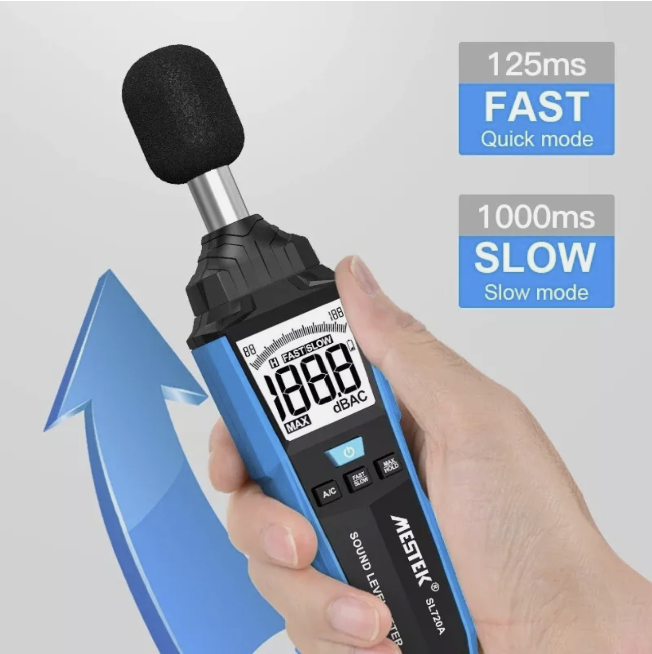 Sound Level Noise Audio Level Meter Detector Measures 30~130dB Handheld