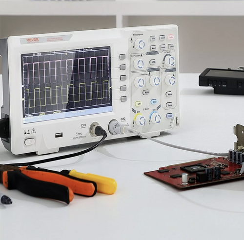 Digital Oscilloscope 1GS/S 100MHz 2-Ch Portable Color Screen Auto-Measure