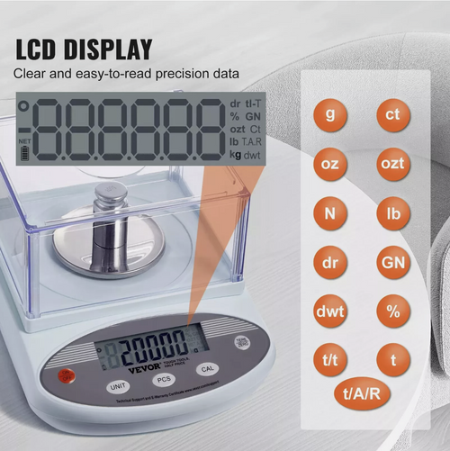 Electronic Scales Lab Balance 500g x 0.001g High Precision Analytical Weighing