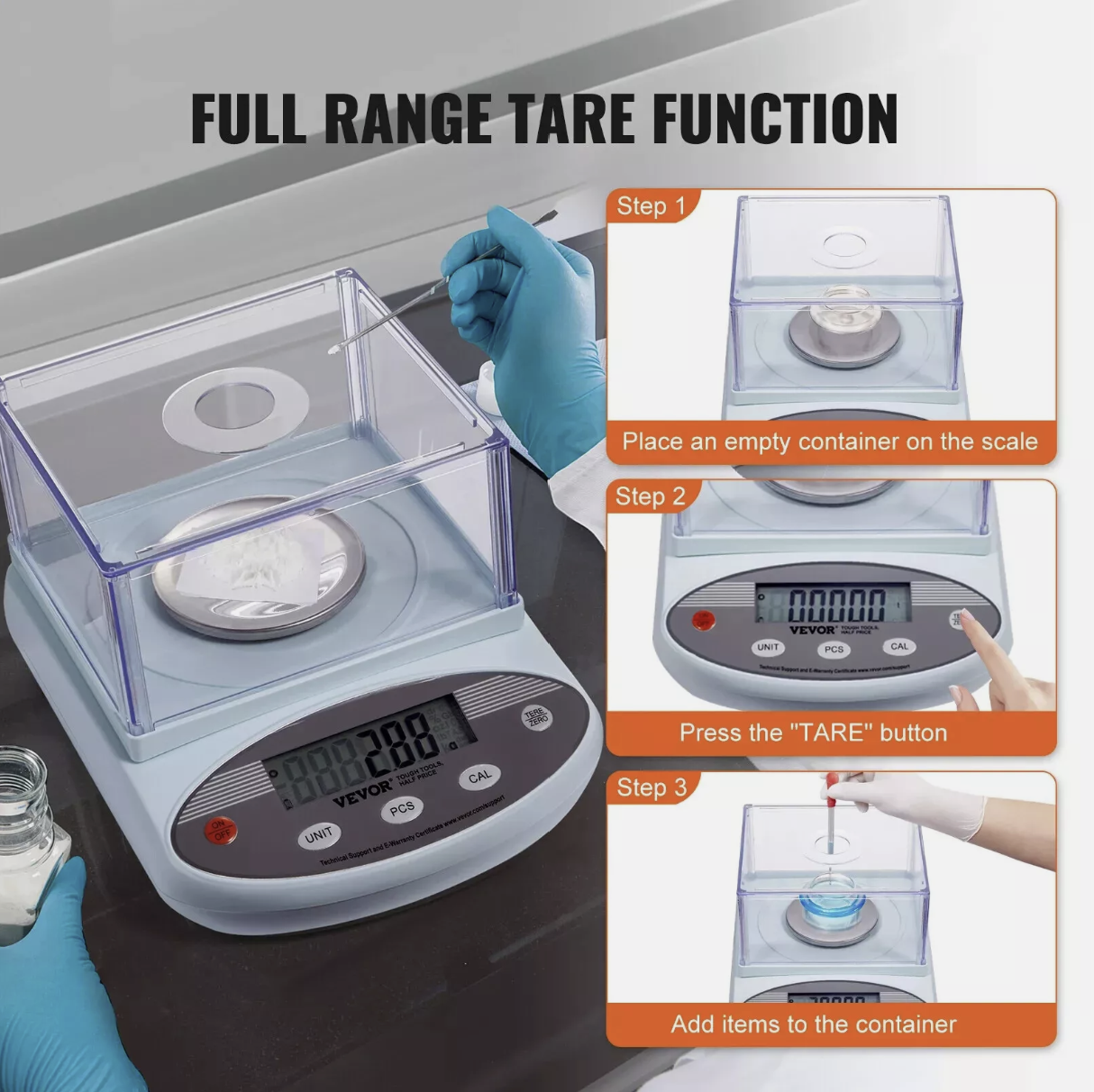 Electronic Scales Lab Balance 500g x 0.001g High Precision Analytical Weighing