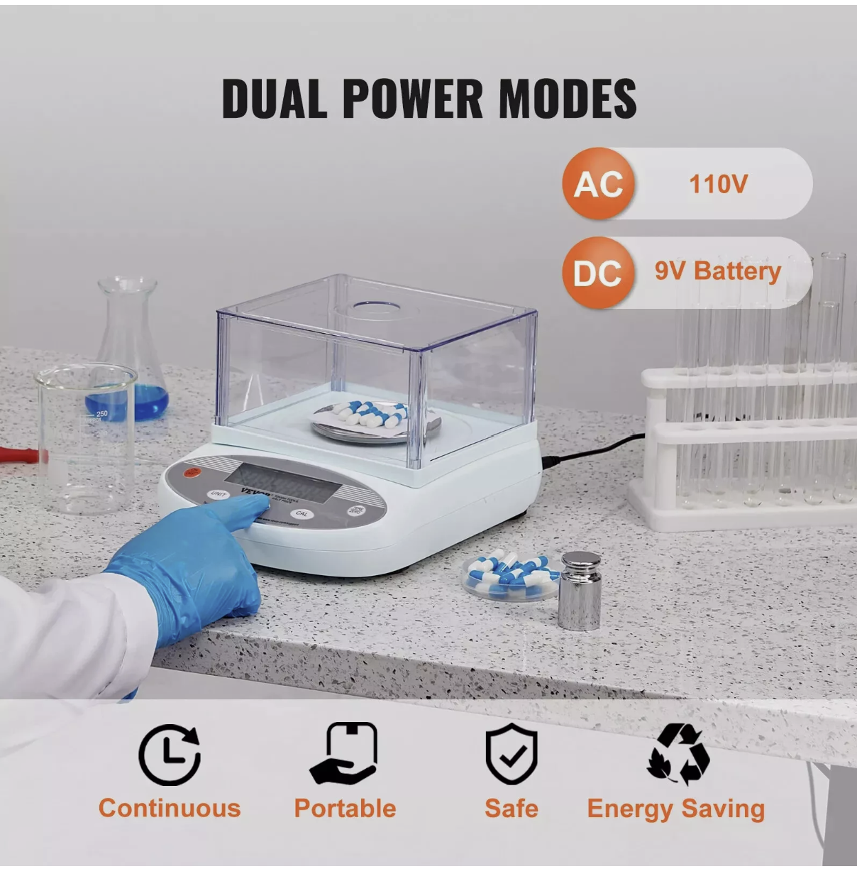 Electronic Scales Lab Balance 500g x 0.001g High Precision Analytical Weighing