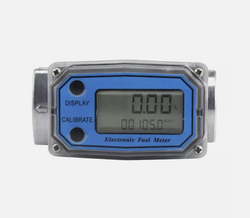 Flow Meter Diesel Pump Fuel Kerosene Liquid Gauge Water Sensor 1.5 inch