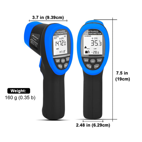 Infrared Thermometer Non-Contact 16:1 D:S Backlight & Data Storage HP-985C