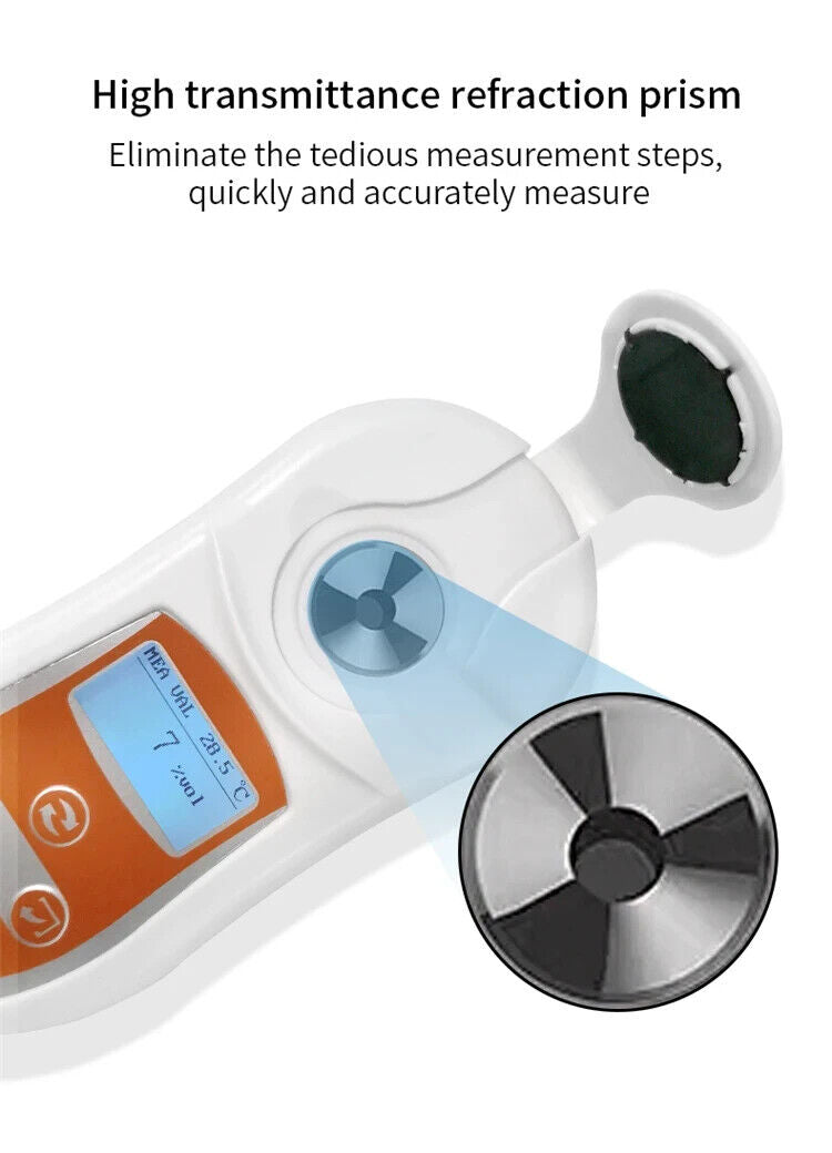 0‑75% Digital Alcohol Refractometer High Accuracy Tester Meter