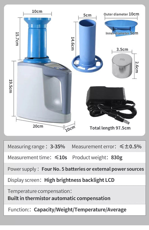 Grain Moisture Meter Measuring Instrument for Grains Coffee Bean & Rice