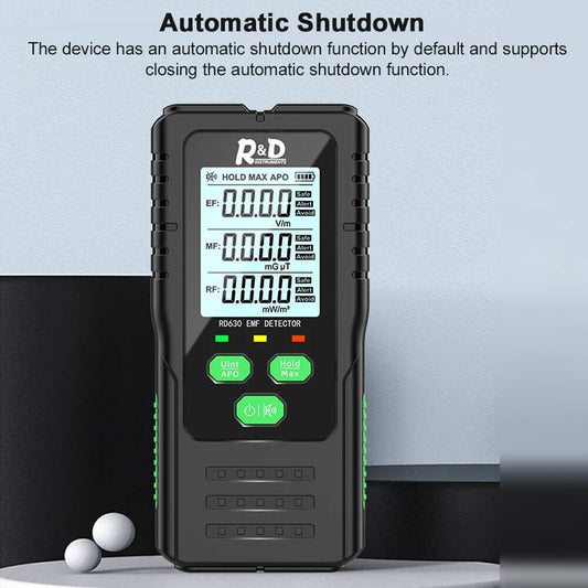 EMF Detector Electric Magnetic RF Field Radiation Meter 3in1 Portable