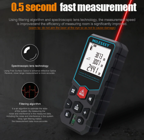 Laser Distance Meter Measurement 100m Rangefinder Digital Measuring Tape Range