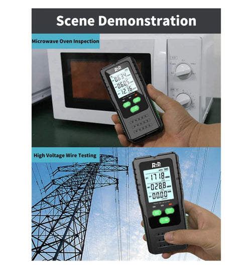 EMF Detector Electric Magnetic RF Field Radiation Meter 3in1 Portable