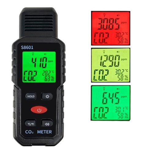 CO2 Carbon Dioxide Meter Tester Monitor Temperature & Humidity Detector