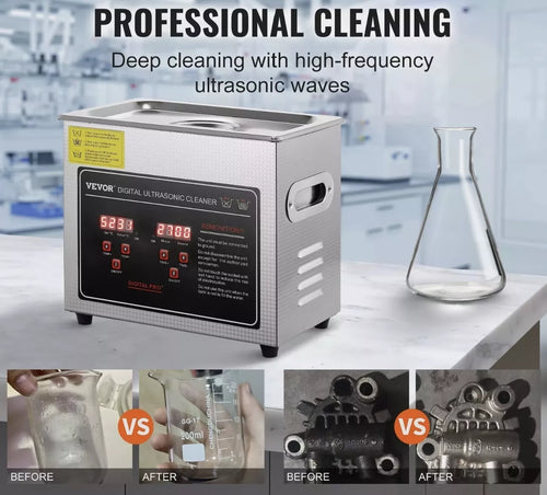 Ultrasonic Cleaner 3L with Timer & Heating Digital Sonic Cleaning Machine