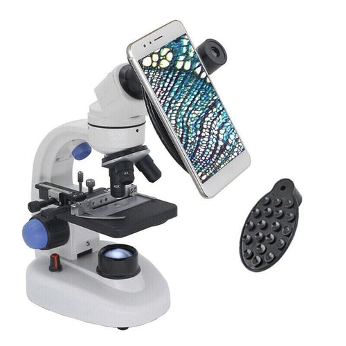 Microscope Binocular Biological 2000X Magnification LED Light & USB Camera