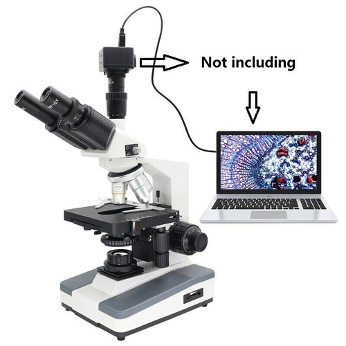 40X-1600X Trinocular Compound Microscope Professional Lab Biological Microscope