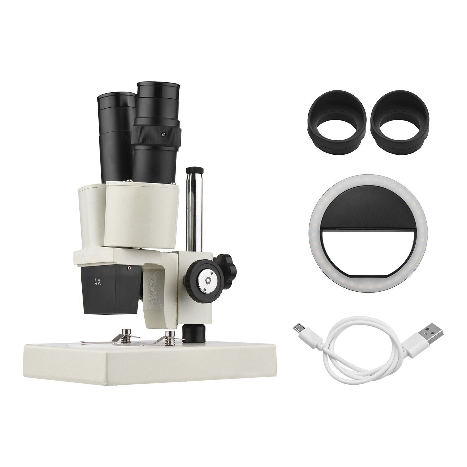 Microscope Binocular Stereo 20X 40X Laboratory Scope With LED Light Source