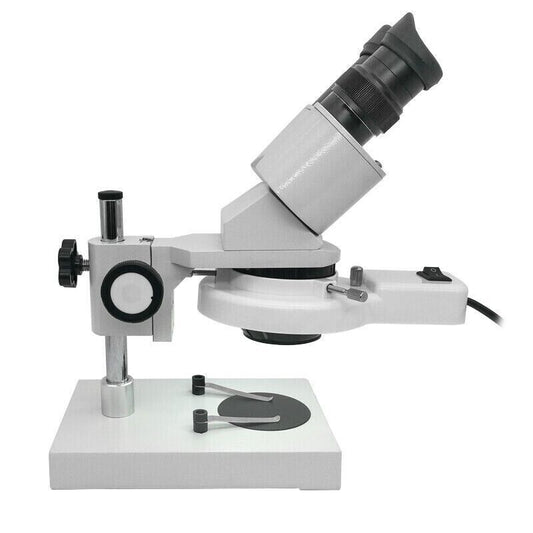 Microscope Binocular Stereo 20X 40X Laboratory Scope Illuminated Ring Lights