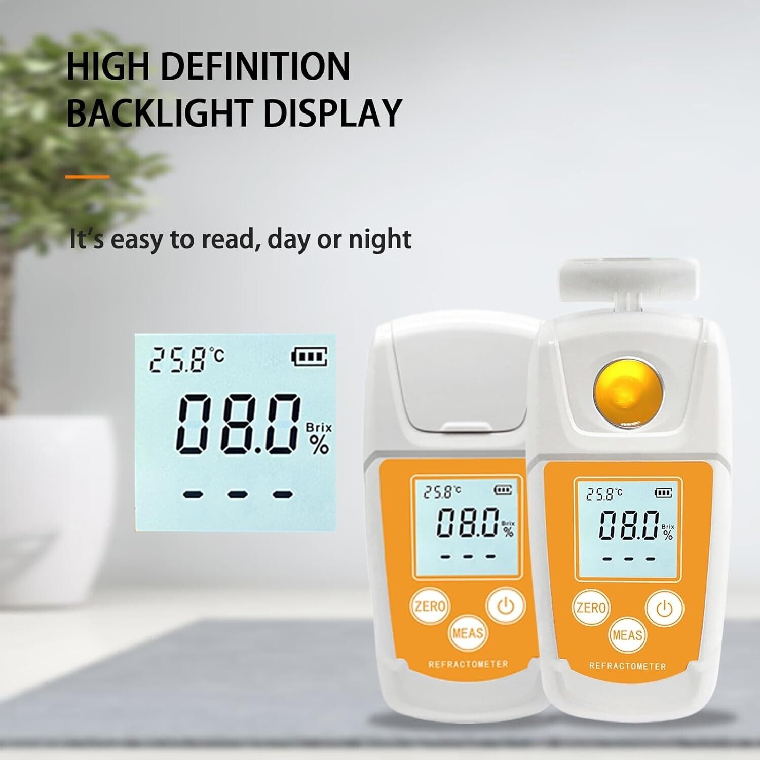 0‑55% Digital Brix Refractometer & High Accuracy Beverage Brix Tester Meter