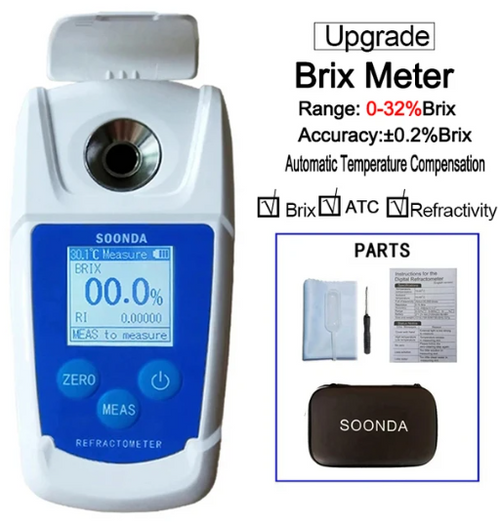 0‑32% Digital Brix Refractometer High Accuracy Beverage Brix Tester Meter