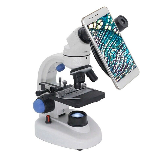 Microscope Binocular Biological 2000X Magnification LED Light