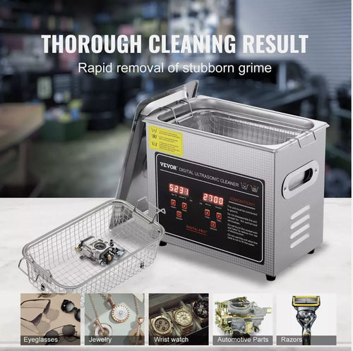 Ultrasonic Cleaner 3L with Timer & Heating Digital Sonic Cleaning Machine