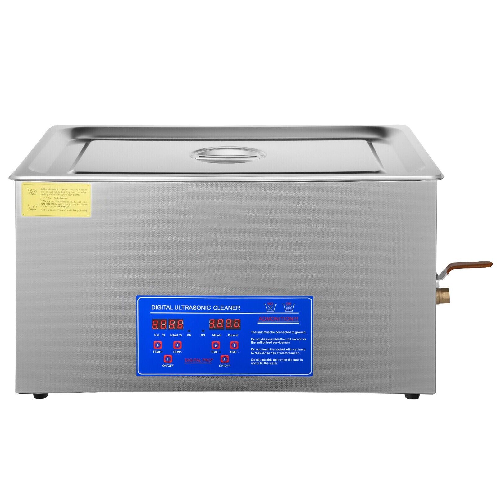 Ultrasonic Cleaning Bath 30L Digital Stainless Ultrasonic Cleaner Timer Heat