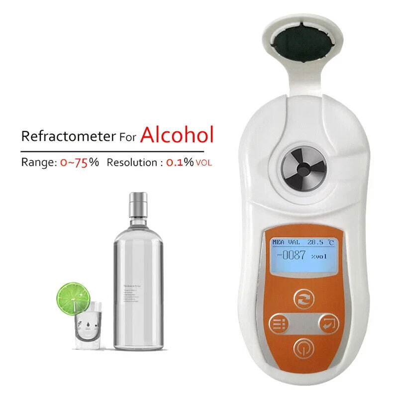 0‑75% Digital Alcohol Refractometer High Accuracy Tester Meter