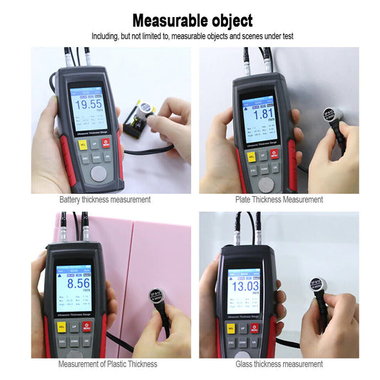 Ultrasonic Thickness Gauge Tester Coat Meter Width Car Paint WT100A