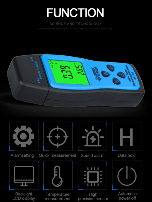 EMF Tester Electromagnetic Radiation Detector Meter Dosimeter Digital LCD AS1392