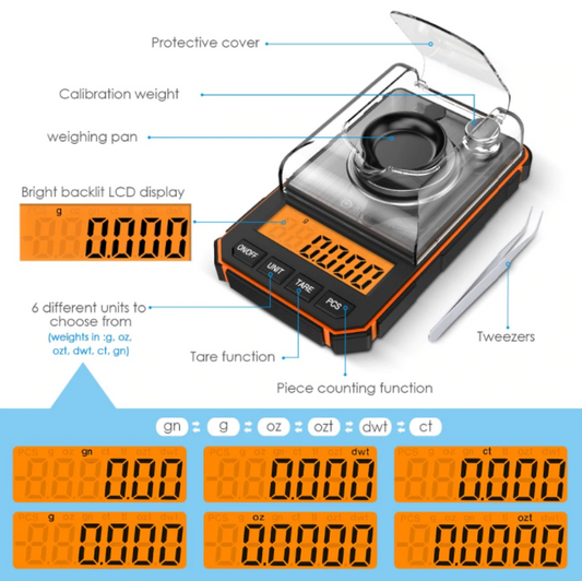 Electronic Scales Mini Lab Balance 50g x 0.001g High Precision Analytical Weigh