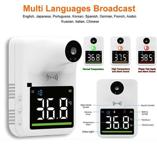 Wall Mounted Digital Thermometer Non-contact Temperature With Alarm & Bluetooth