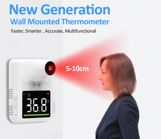 Wall Mounted Digital Thermometer Non-contact Temperature With Alarm & Bluetooth