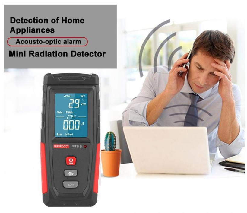 Electromagnetic Field Radiation Detector EMF Tester Meter Handheld Rechargeable